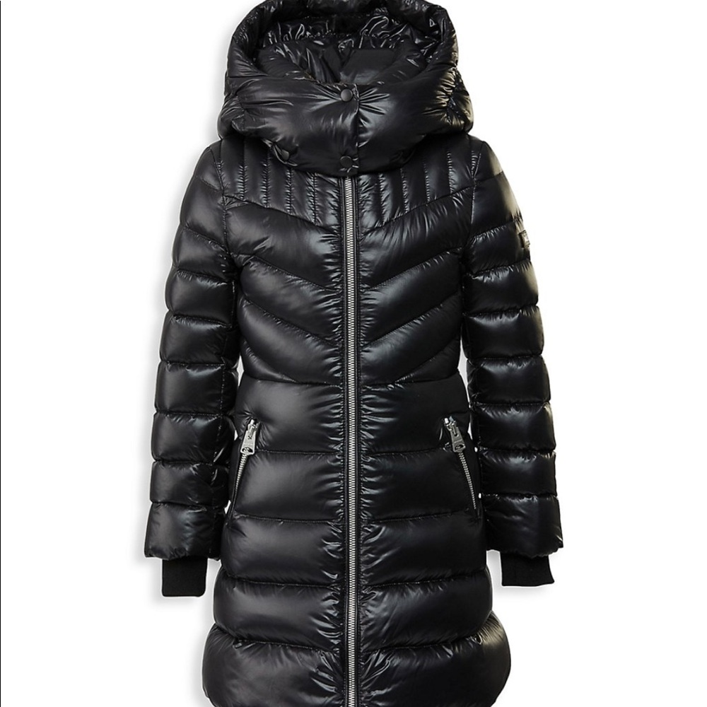 MACKAGE Girls Larena Down Coat Black Size 6 Girls
